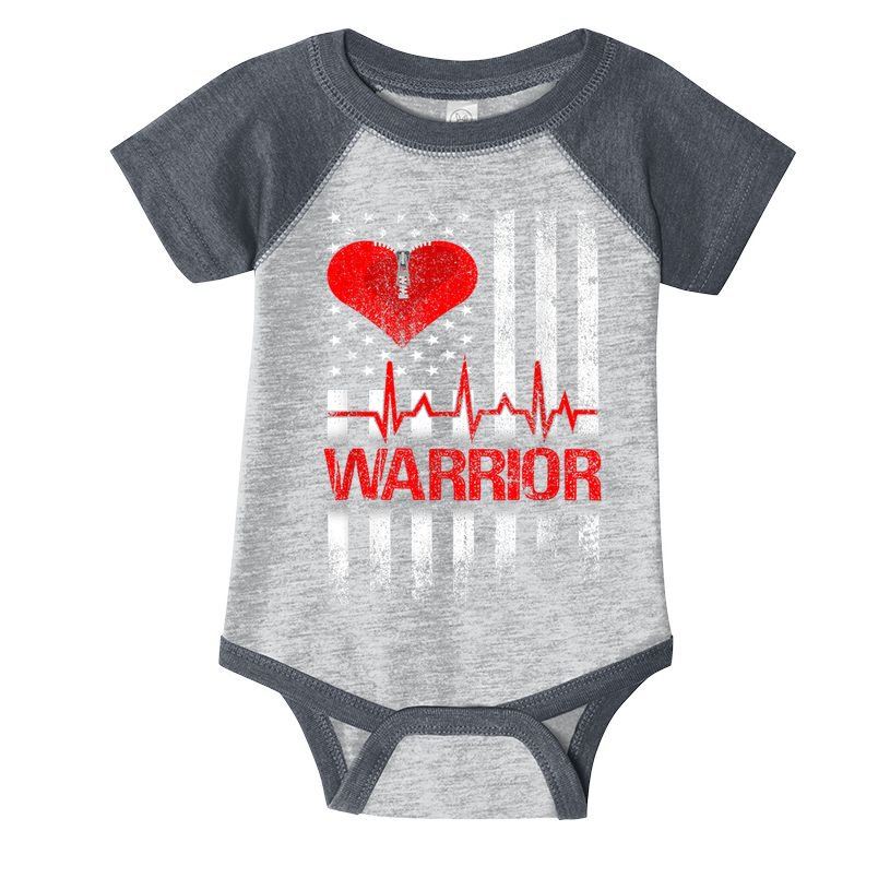 Open Heart Surgery Warrior Gift For Heart Patients Survivor Infant Baby Jersey Bodysuit