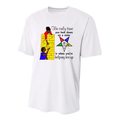 OES Help Sister Up Order Of The Eastern Star Mothers Day Youth Performance Sprint T-Shirt