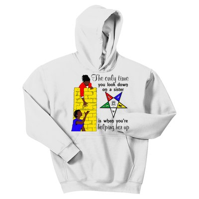 OES Help Sister Up Order Of The Eastern Star Mothers Day Kids Hoodie