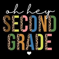 Oh Hey Second Grade Cheetah Print Youth Performance Sprint T-Shirt