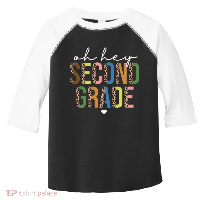 Oh Hey Second Grade Cheetah Print Toddler Fine Jersey T-Shirt
