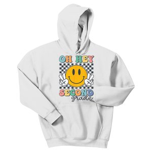 Oh Hey Second Grade Cute Smile Back to School 2nd Grade Team Kids Hoodie