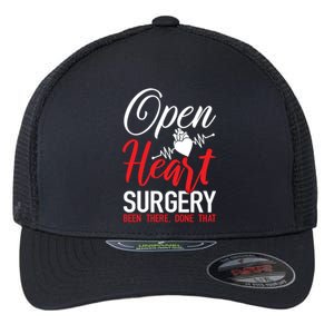 Open Heart Surgery Gift Heart Disease Awareness Gift Flexfit Unipanel Trucker Cap