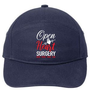 Open Heart Surgery Gift Heart Disease Awareness Gift 7-Panel Snapback Hat