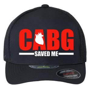 Open Heart Surgery Cabg Saved Me Cool Gift Flexfit Unipanel Trucker Cap