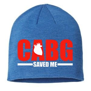 Open Heart Surgery Cabg Saved Me Cool Gift Sustainable Beanie