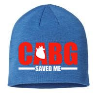 Open Heart Surgery Cabg Saved Me Cool Gift Sustainable Beanie