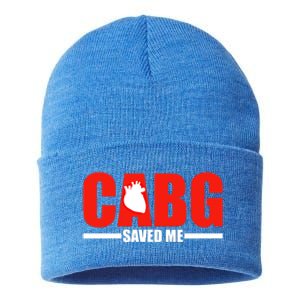 Open Heart Surgery Cabg Saved Me Cool Gift Sustainable Knit Beanie