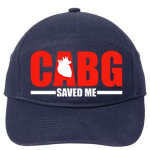 Open Heart Surgery Cabg Saved Me Cool Gift 7-Panel Snapback Hat