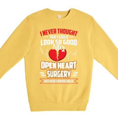 Open Heart Surgery Heart Bypass Cool Gift Premium Crewneck Sweatshirt