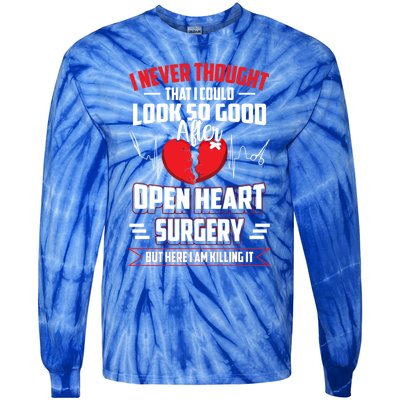 Open Heart Surgery Heart Bypass Cool Gift Tie-Dye Long Sleeve Shirt