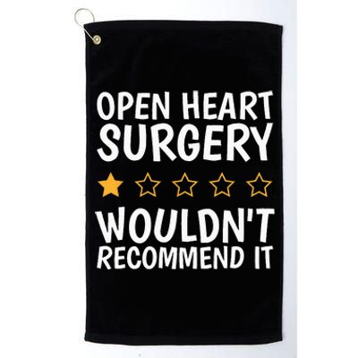 Open Heart Surgery WouldnT Recommend It Heart Bypass Platinum Collection Golf Towel