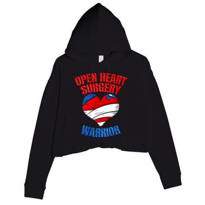 Open Heart Surgery Warrior Gift Crop Fleece Hoodie