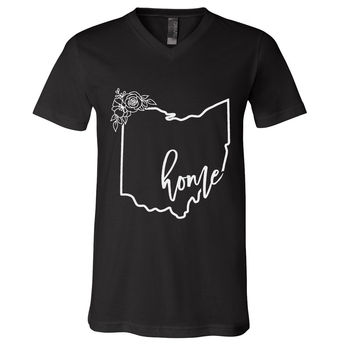 Ohio Home State I Love Ohio O.H.I.O State Map V-Neck T-Shirt