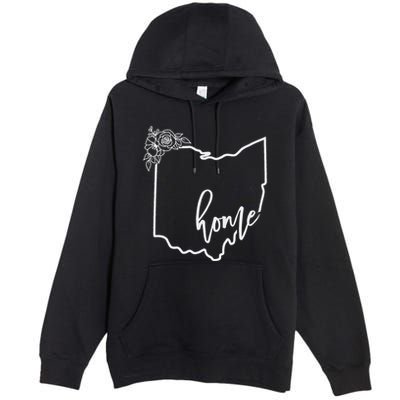 Ohio Home State I Love Ohio O.H.I.O State Map Premium Pullover Hoodie