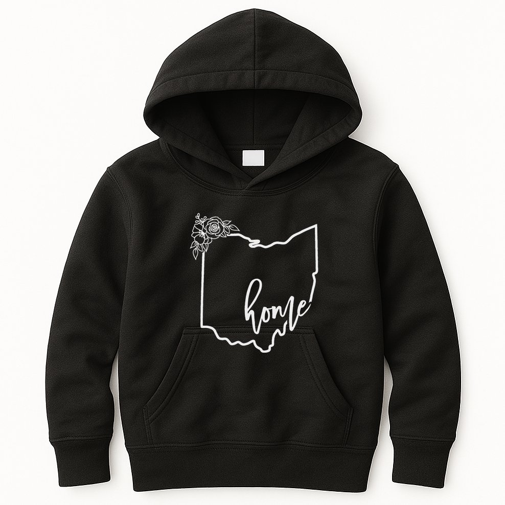 Ohio Home State I Love Ohio O.H.I.O State Map Kids Hoodie