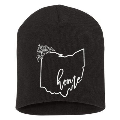 Ohio Home State I Love Ohio O.H.I.O State Map Short Acrylic Beanie