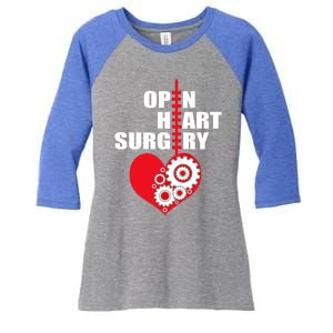 Open Heart Surgery Cute Gift Women's Tri-Blend 3/4-Sleeve Raglan Shirt