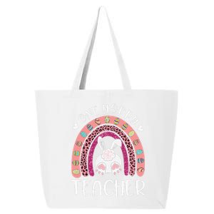 One Hoppy Teacher Happy Easter Day Funny Rainbow Leopard 25L Jumbo Tote