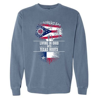 Ohio Home Texas Roots State Tree Flag Proud Love Gift Cool Gift Garment-Dyed Sweatshirt