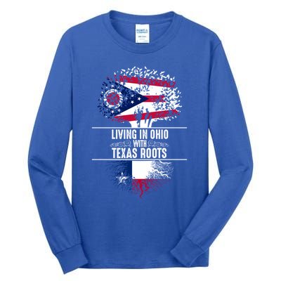 Ohio Home Texas Roots State Tree Flag Proud Love Gift Cool Gift Tall Long Sleeve T-Shirt