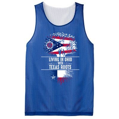 Ohio Home Texas Roots State Tree Flag Proud Love Gift Cool Gift Mesh Reversible Basketball Jersey Tank