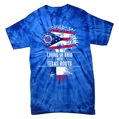 Ohio Home Texas Roots State Tree Flag Proud Love Gift Cool Gift Tie-Dye T-Shirt