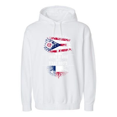 Ohio Home Texas Roots State Tree Flag Proud Love Gift Cool Gift Garment-Dyed Fleece Hoodie