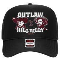 Outlaw Hillbilly Trump Vance 2024 Vintage Gift High Crown Mesh Back Trucker Hat