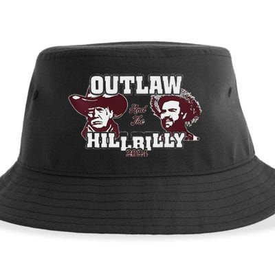 Outlaw Hillbilly Trump Vance 2024 Vintage Gift Sustainable Bucket Hat