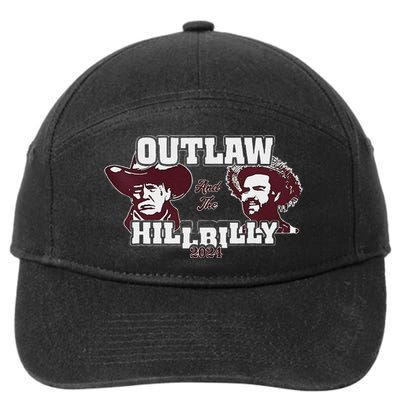 Outlaw Hillbilly Trump Vance 2024 Vintage Gift 7-Panel Snapback Hat