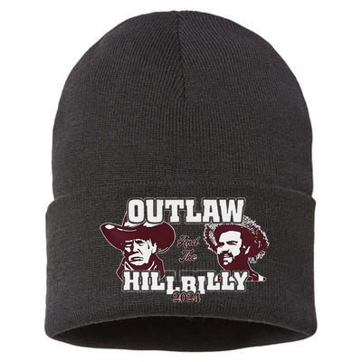 Outlaw Hillbilly Trump Vance 2024 Vintage Gift Sustainable Knit Beanie