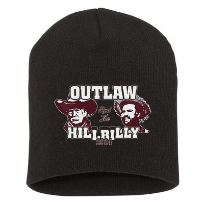 Outlaw Hillbilly Trump Vance 2024 Vintage Gift Short Acrylic Beanie