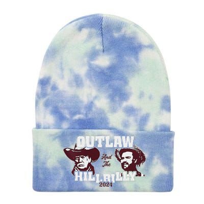 Outlaw Hillbilly Trump Vance 2024 Vintage Gift Tie Dye 12in Knit Beanie