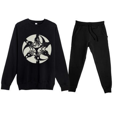 Okinawan Hajichi Traditional Uchina Tattoo Premium Crewneck Sweatsuit Set