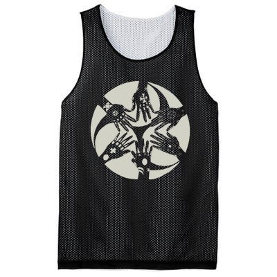 Okinawan Hajichi Traditional Uchina Tattoo Mesh Reversible Basketball Jersey Tank