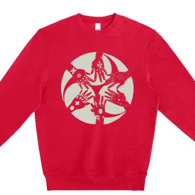 Okinawan Hajichi Traditional Uchina Tattoo Premium Crewneck Sweatshirt