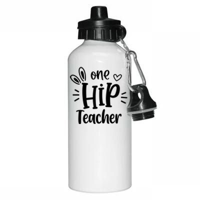 One Hip Teacher Easter Bunny Teacher Happy Easter Day Great Gift Aluminum Water Bottle