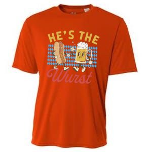 Oktoberfes Hes The Wurst Shes A Brat Couples Matching Cooling Performance Crew T-Shirt