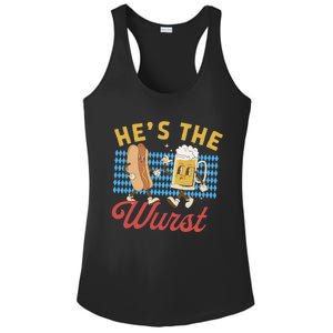 Oktoberfes Hes The Wurst Shes A Brat Couples Matching Ladies PosiCharge Competitor Racerback Tank