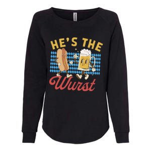 Oktoberfes Hes The Wurst Shes A Brat Couples Matching Womens California Wash Sweatshirt