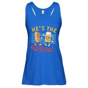 Oktoberfes Hes The Wurst Shes A Brat Couples Matching Ladies Essential Flowy Tank