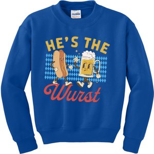 Oktoberfes Hes The Wurst Shes A Brat Couples Matching Kids Sweatshirt