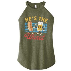 Oktoberfes Hes The Wurst Shes A Brat Couples Matching Women's Perfect Tri Rocker Tank