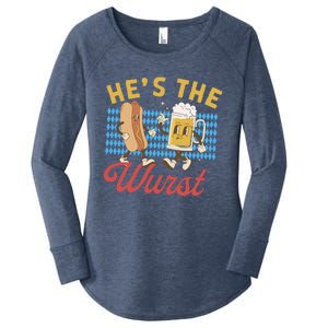 Oktoberfes Hes The Wurst Shes A Brat Couples Matching Women's Perfect Tri Tunic Long Sleeve Shirt