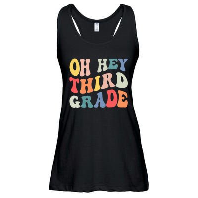 Oh Hey Third Grade Groovy Funny Back To School Teacher Kids Ladies Essential Flowy Tank