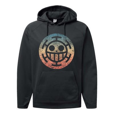 One Heart Trafalgar Sunset Pirate Jolly Roger Performance Fleece Hoodie