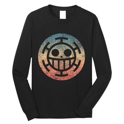 One Heart Trafalgar Sunset Pirate Jolly Roger Long Sleeve Shirt