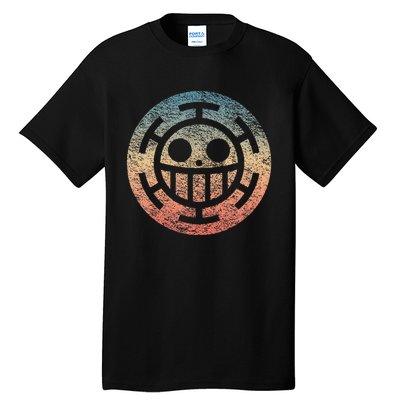 One Heart Trafalgar Sunset Pirate Jolly Roger Tall T-Shirt