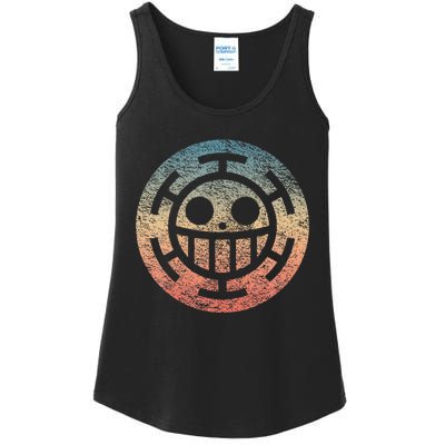 One Heart Trafalgar Sunset Pirate Jolly Roger Ladies Essential Tank